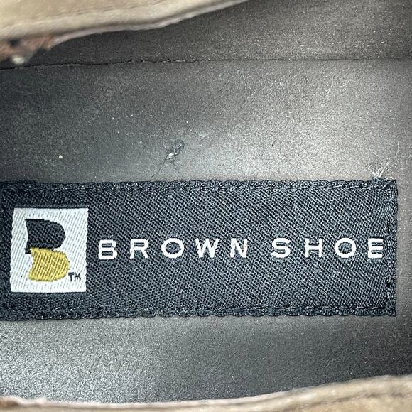 Brown Shoe Co Leather Nubuck Oxfords Derbys Mens 10.5W Portland - Picture 8 of 10